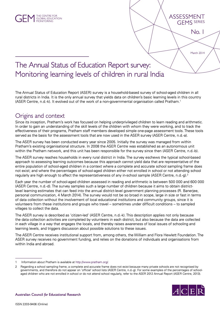 the status of education report