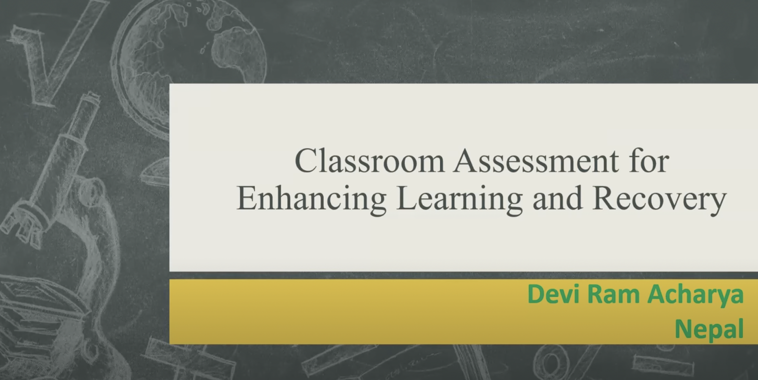 Classroom Assessment for Enhancing Learning Recovery – Network on ...